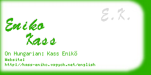 eniko kass business card